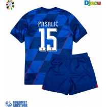 Hrvatska Mario Pasalic #15 Gostujuci Dres za djecu EP 2024 Kratak Rukav (+ Kratke hlače)